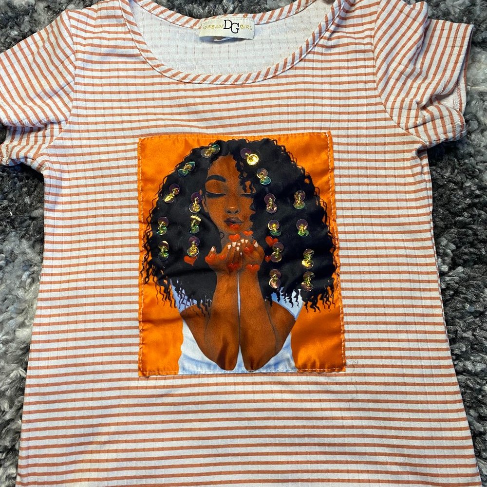 Dream DG Girl, Orange and White size10/12